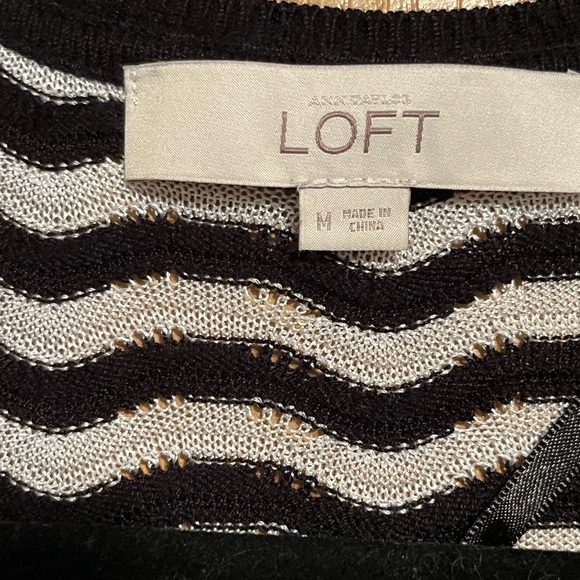 LOFT Women's Black and White Cardigan - Picture 6 of 11